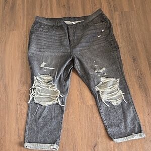 NWOT Distressed Black Jeans 100% Cotton